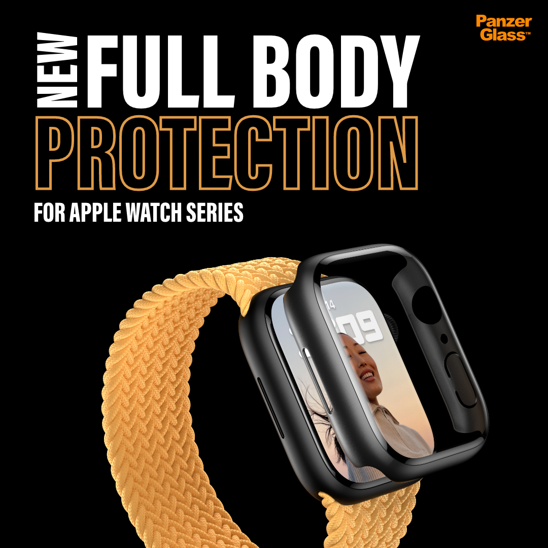 PanzerGlass® Displayschutz Full Body Apple Watch Series 9 | 8 | 7 | 41mm | Transparent